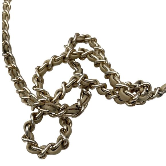 Vintage Jennifer Moore Crossbody Quilted Cream Handbag Gold Chain  10"X2.75”X7” - Picture 3 of 12